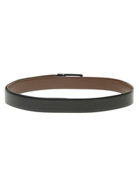 Teakwood Leathers Men Textured Leather Reversible Formal Belt