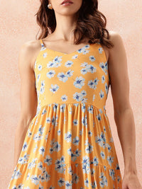 all about you Floral Print Fit & Flare Maxi Dress