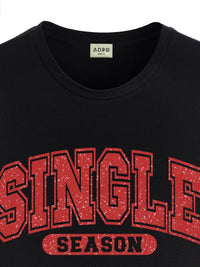ADRO Men Typography Printed Round Neck Cotton T-shirt