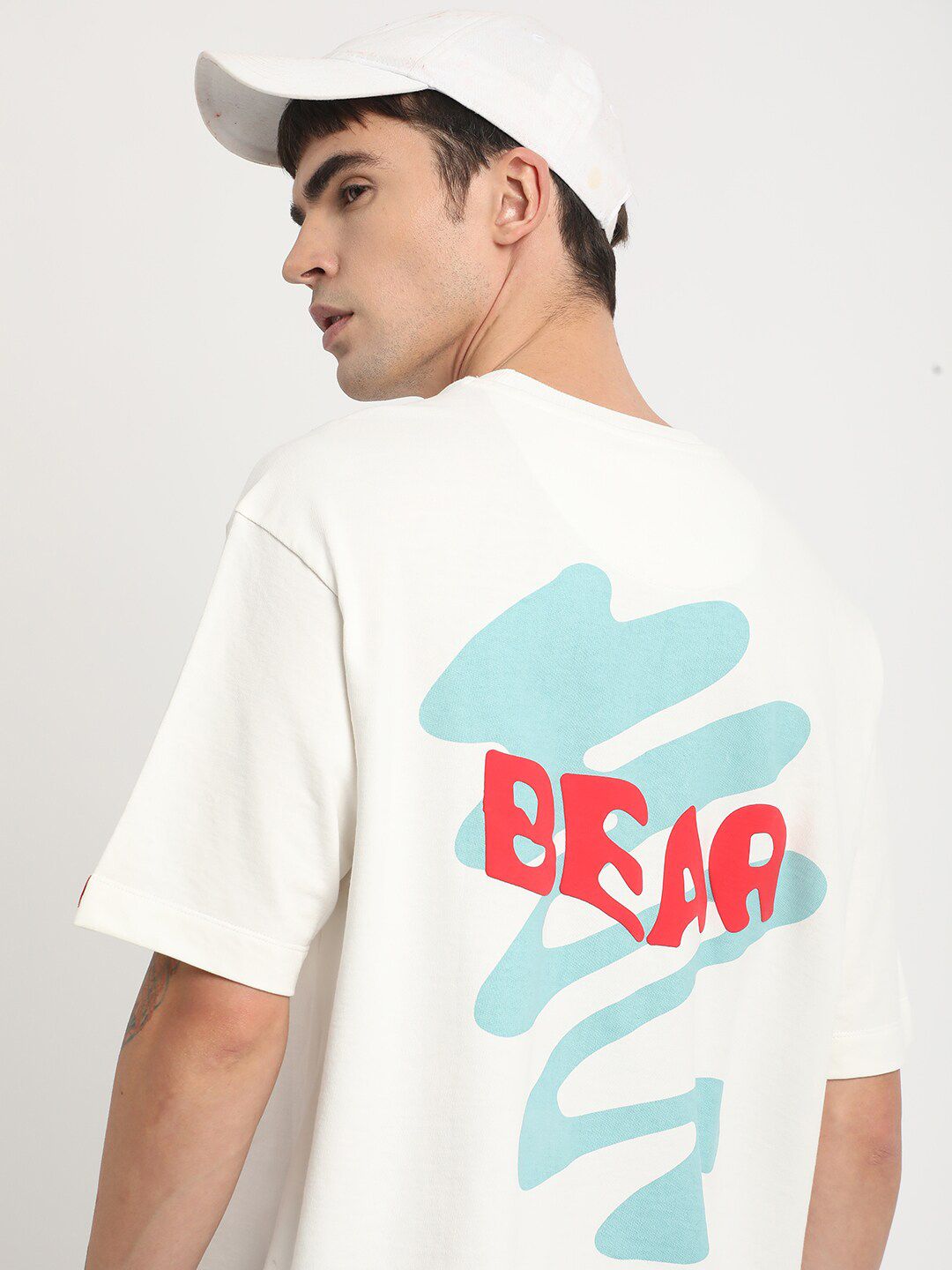 THE BEAR HOUSE Typography Printed Pure Cotton T-shirt