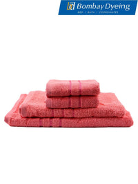 BOMBAY DYEING Peach-Coloured 4 Piece Cotton 400 GSM Towel Set