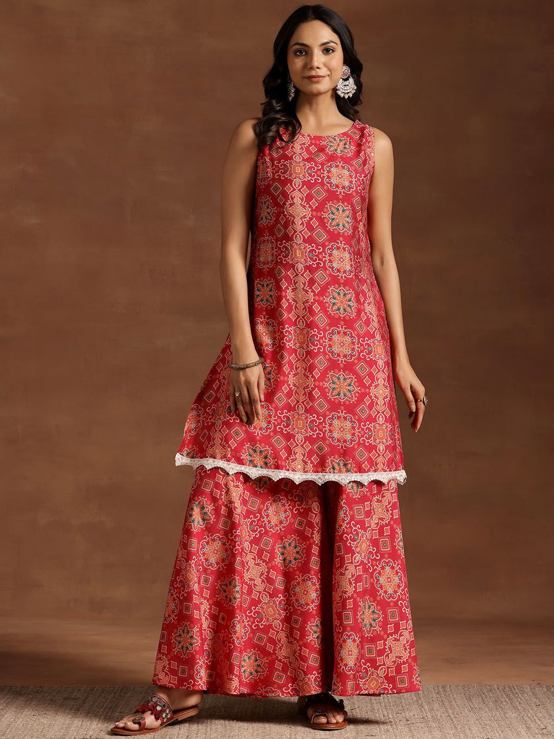 Libas Women Ethnic Motifs Printed Regular Kurta with Palazzos