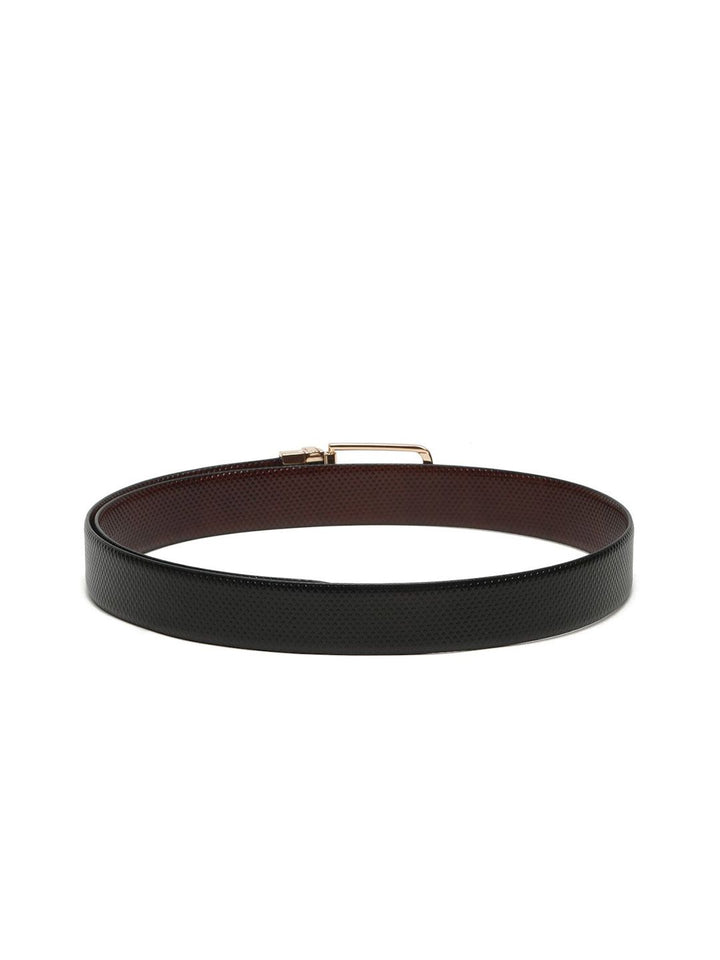 Teakwood Leathers Men Textured Leather Reversible Formal Belt