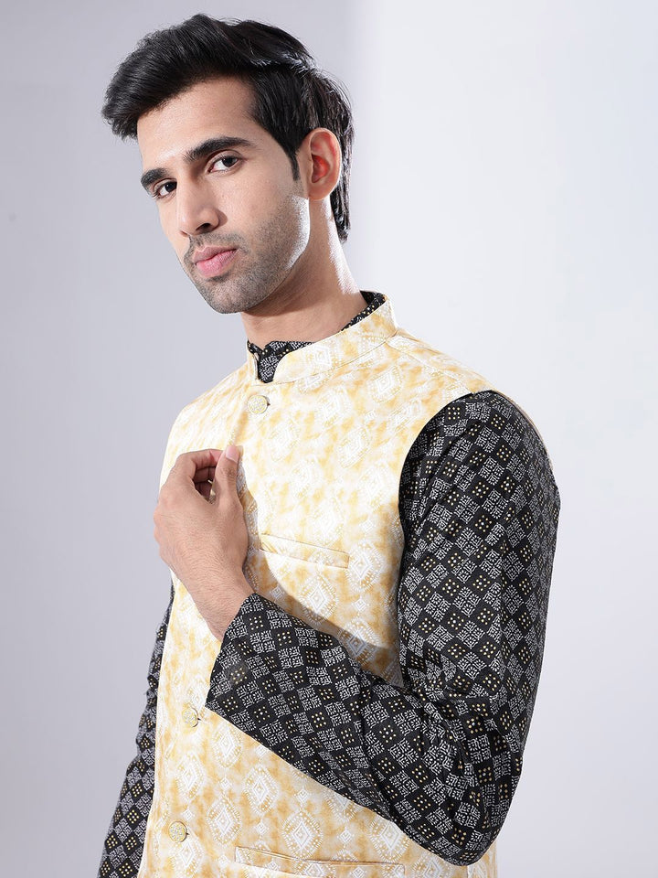 Anouk Men Printed Kurta Biasa dengan Set Kurta Piyama