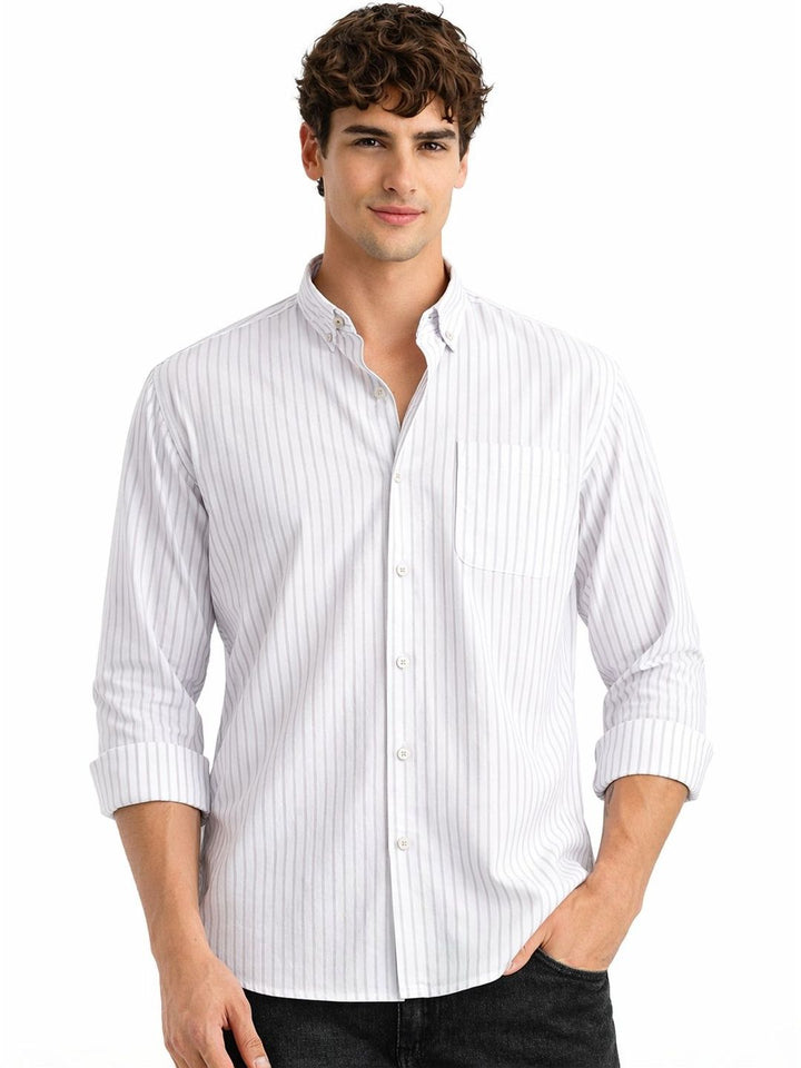 Baju Kasual Berjalur Standard Lelaki ADRO