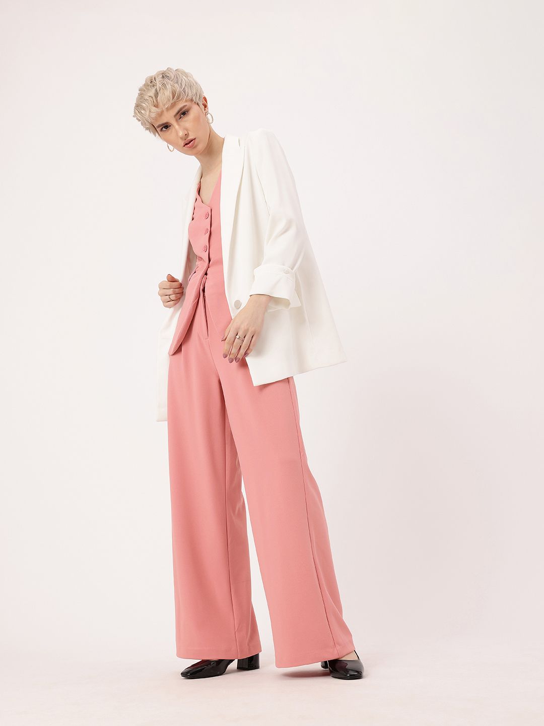 DressBerry Sweet Glamour V-Neck Top & Pleated Trousers Co-Ords