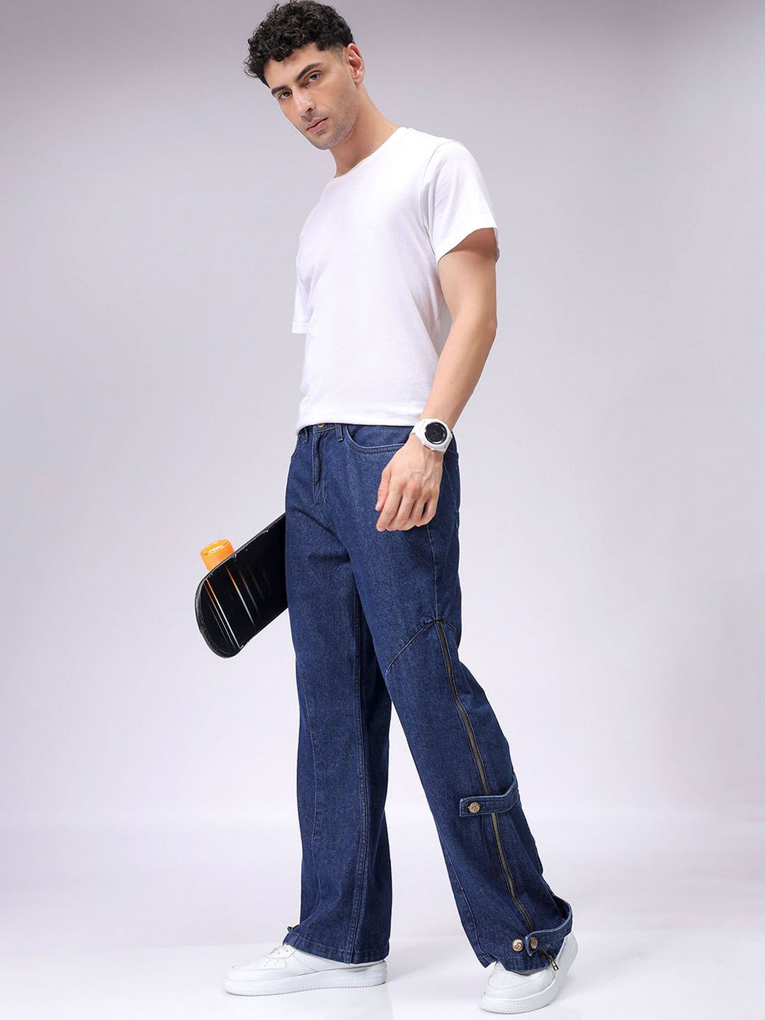 The Indian Garage Co Men Bootcut Loose Fit Convertible Jeans