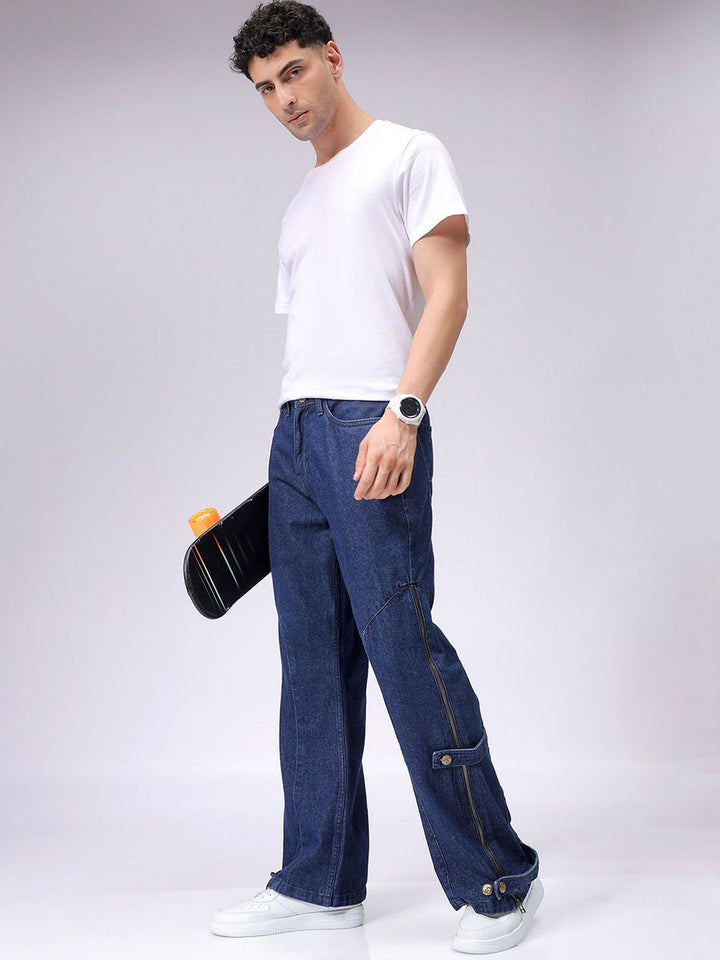 The Indian Garage Co Men Bootcut Loose Fit Convertible Jeans