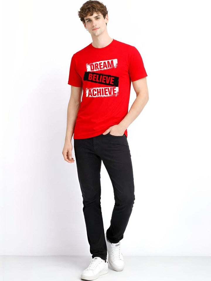 ADRO Men Typography Printed T-shirt