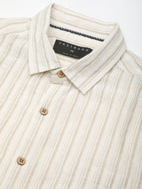 VASTRADO Men Classic Slim Fit Multi Stripes Opaque Striped Casual Shirt