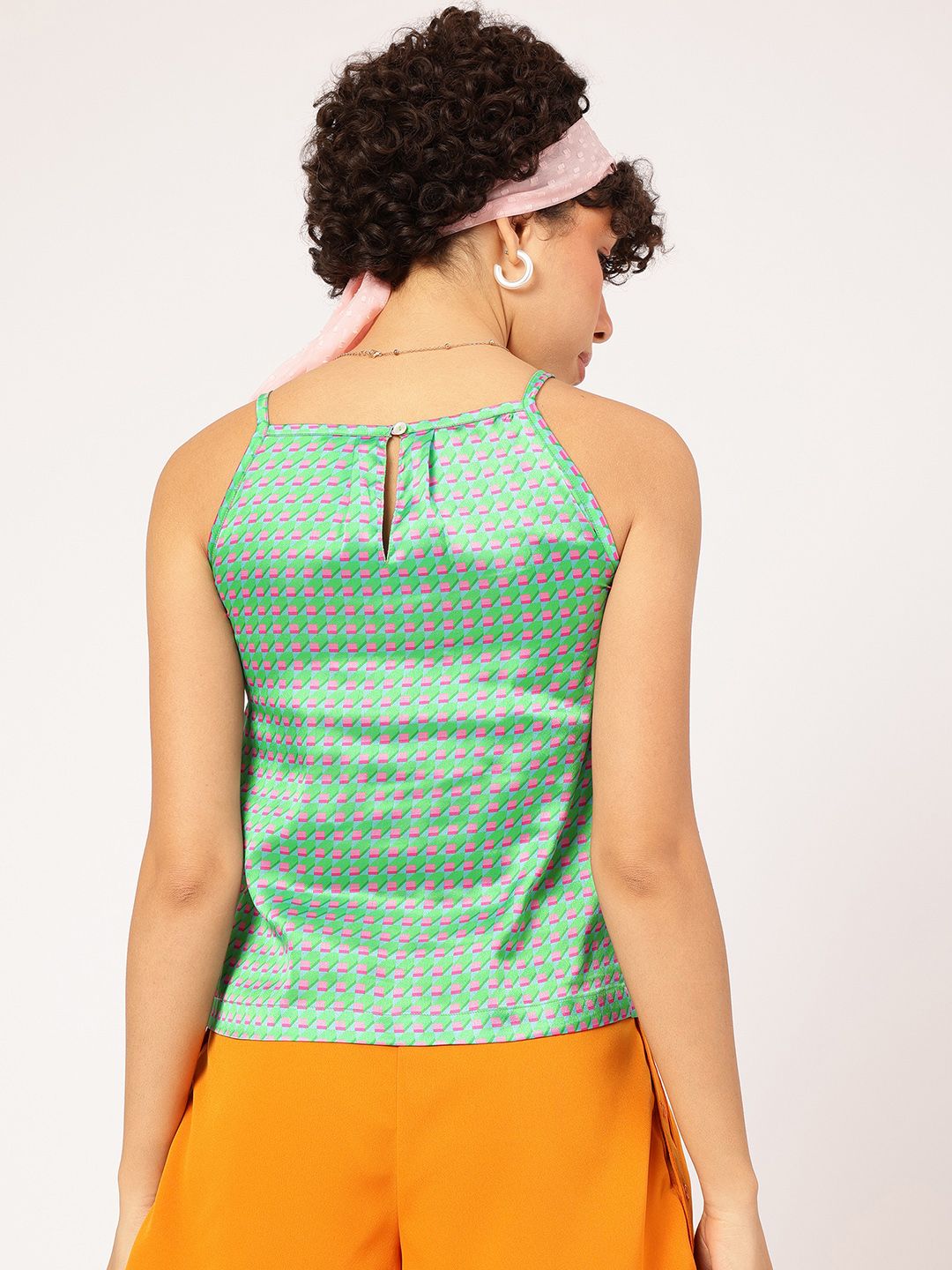 DressBerry Pleated Perfection Printed Top