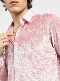 Campus Sutra Men Comfort Spread Collar Textured Casual Shirt