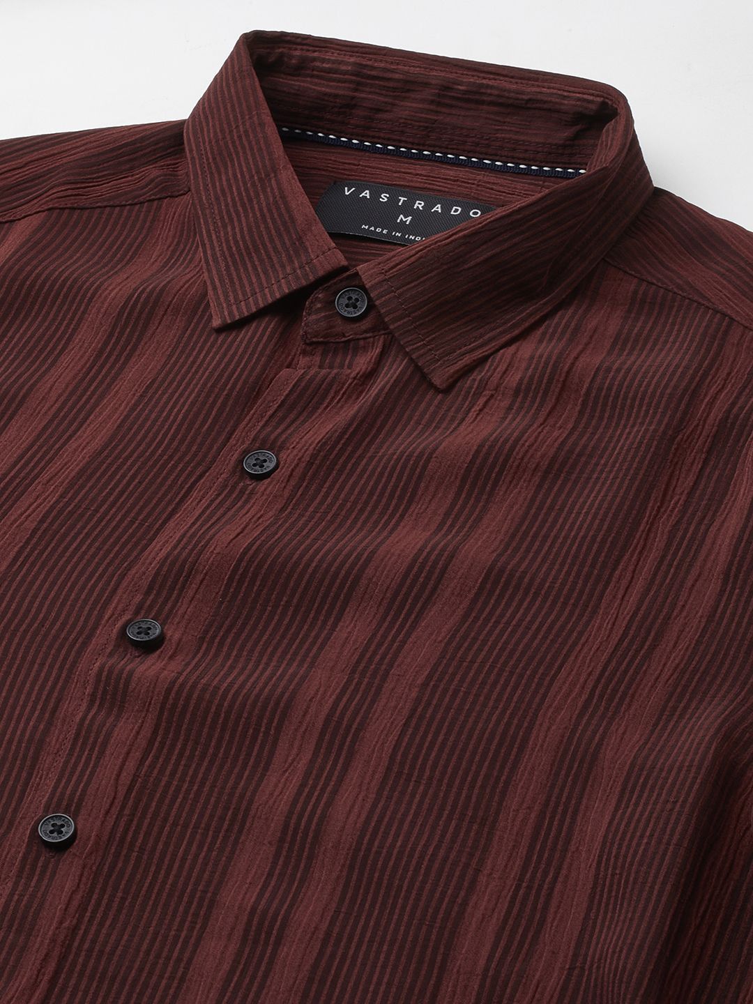VASTRADO Men Classic Slim Fit Opaque Striped Casual Shirt