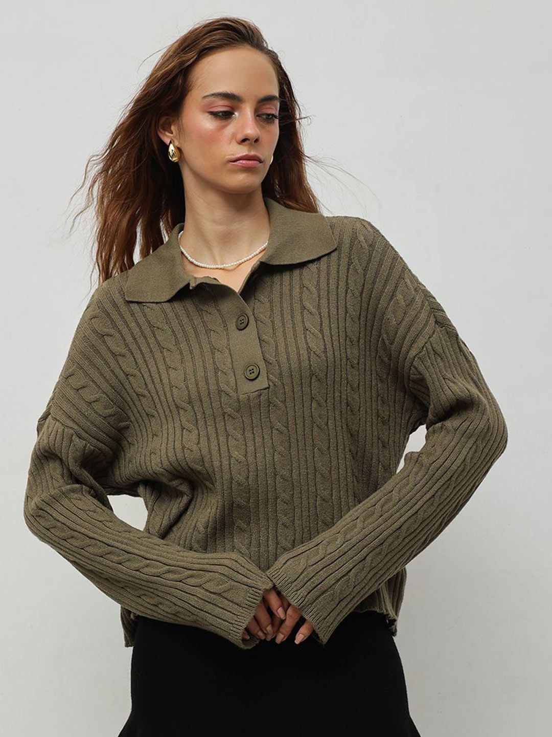 STREET 9 Women Cable Knit Pullover