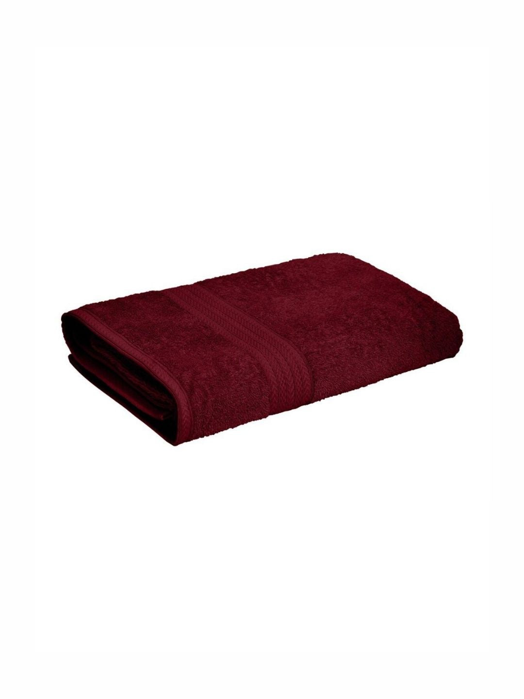 BOMBAY DYEING Tulip Maroon Pure Cotton 450 GSM Bath Towel