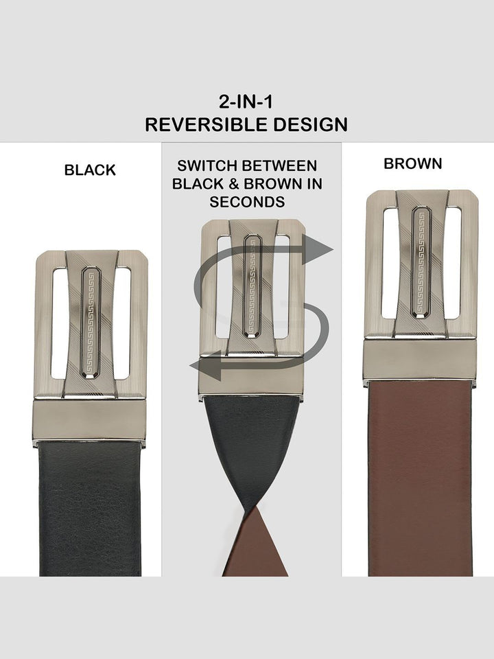 Teakwood Leathers Men Leather Reversible Belt