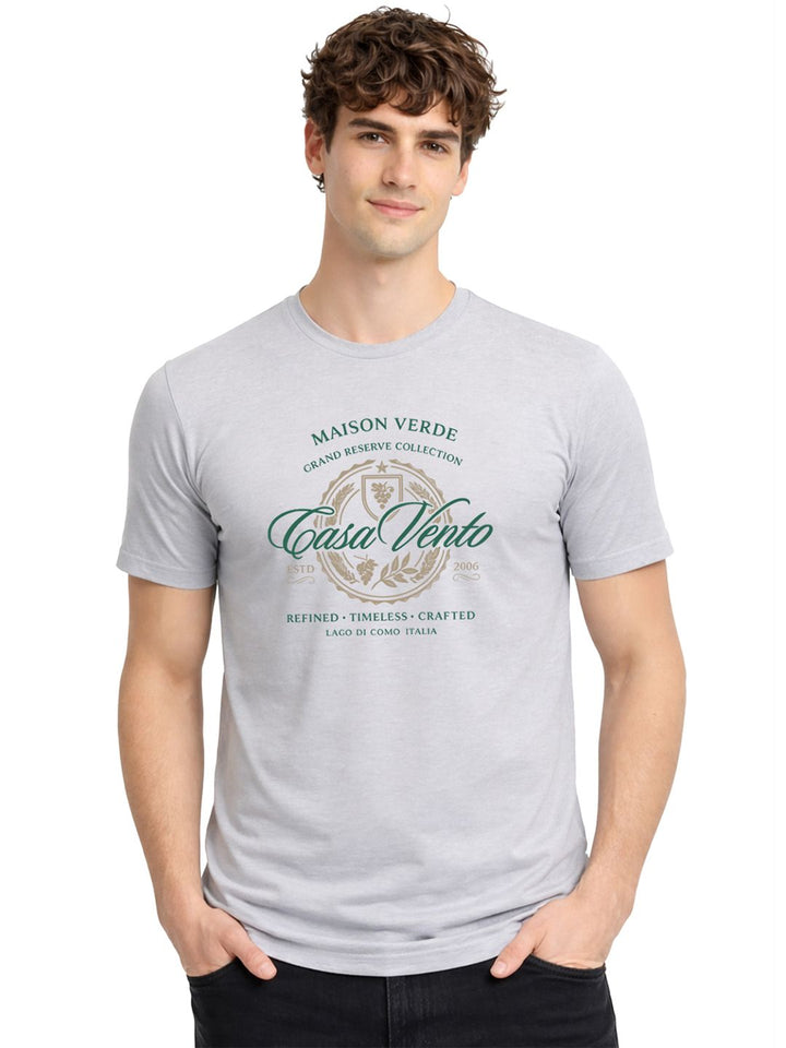 ADRO Typography Printed Round Neck Short Sleeves Regular Fit Pure Cotton T-shirt