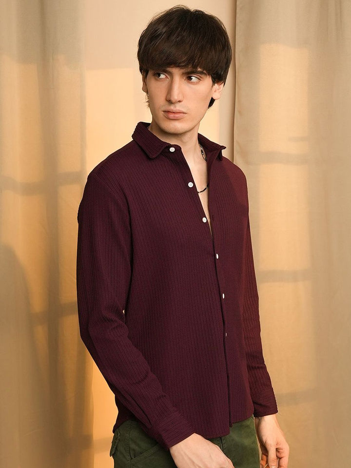 Campus Sutra Men Spread Collar Comfort Casual Shirt
