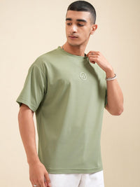 HIGHLANDER Men Solid Round Neck Relaxed Fit T-Shirt