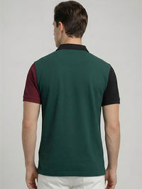 ADRO Men Brand Logo Colourblocked Polo Collar T-shirt