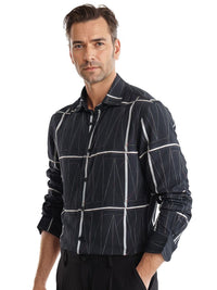 RARE RABBIT Men Comfort Spread Collar Checked Casual Shirt