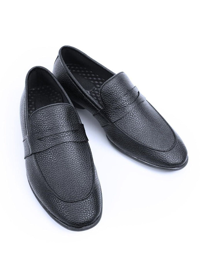 MONKSTORY Men Black PU Loafers