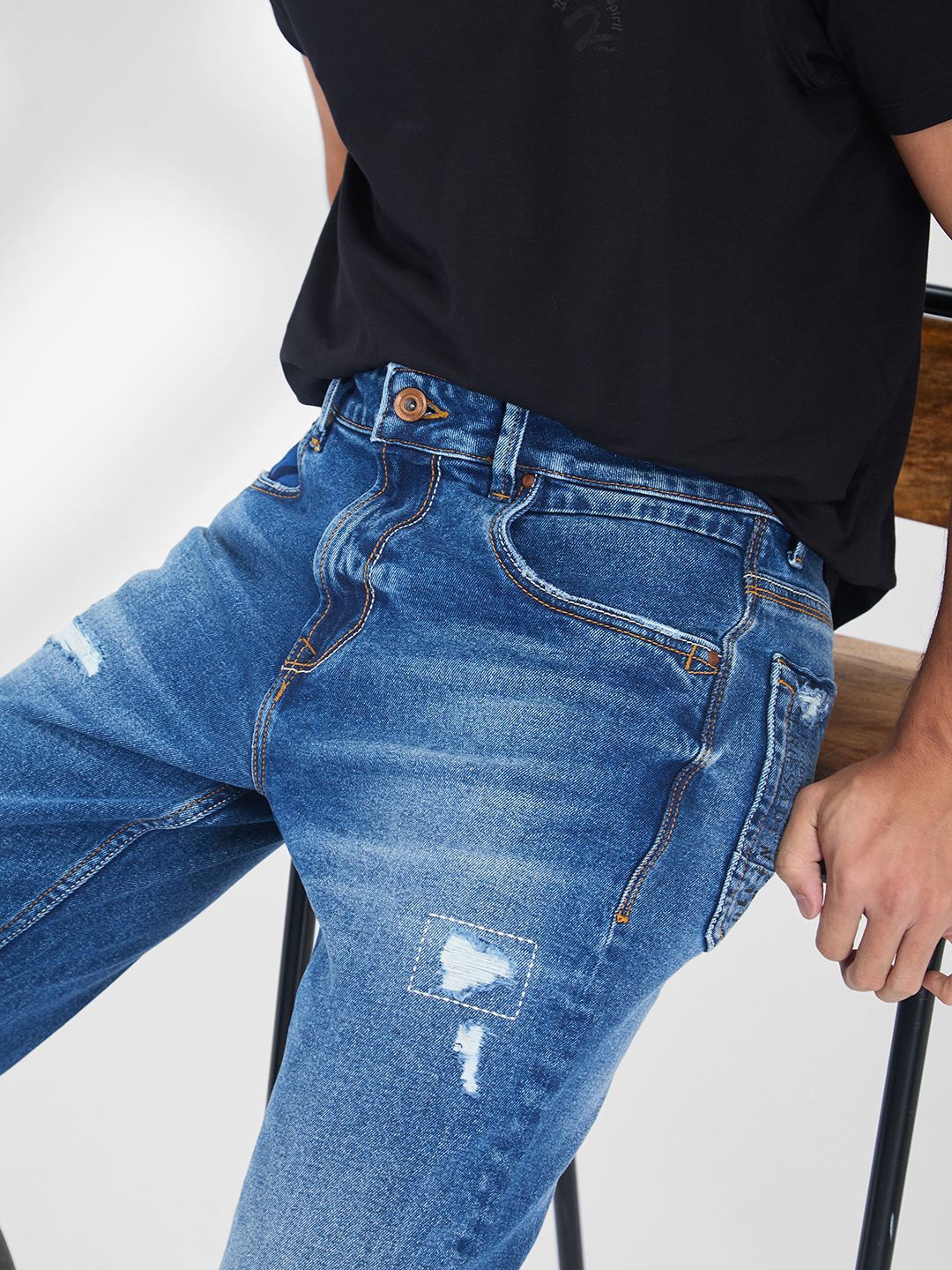 SPYKAR Men Regular Fit Light Fade Stretchable Jeans
