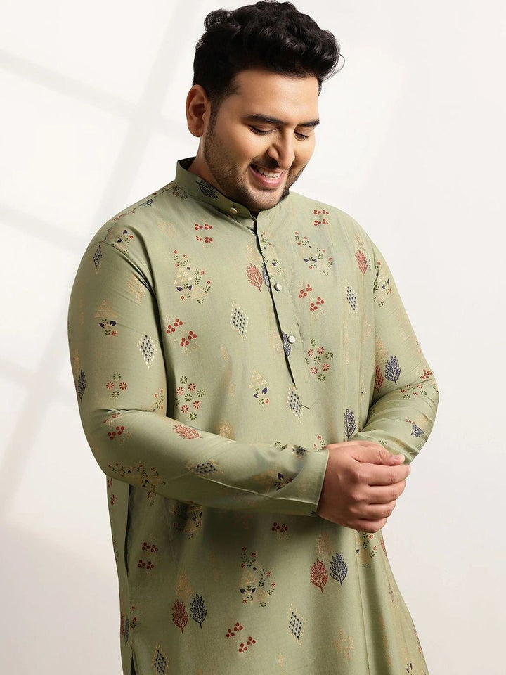 SOJANYA PLUS Men Ethnic Motifs Printed Regular Kurta with Pyjamas