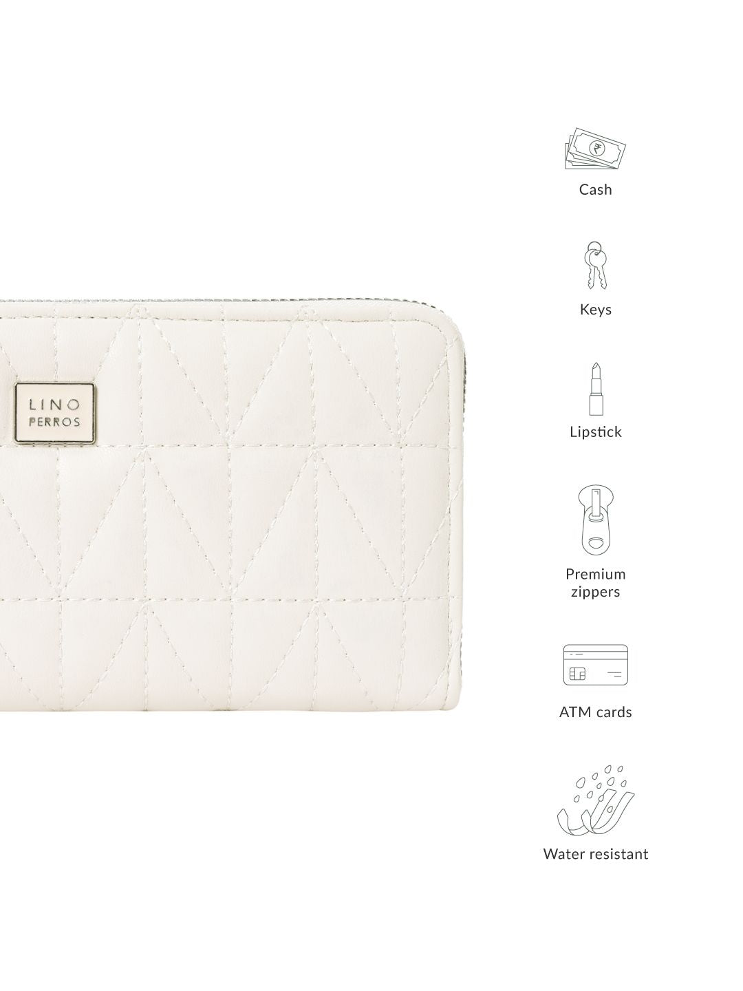 Lino Perros Women Quilted Zip Around Wallet