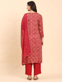 Mamicha Women Floral Printed Regular Pure Cotton Kurta with Palazzos & With Dupatta