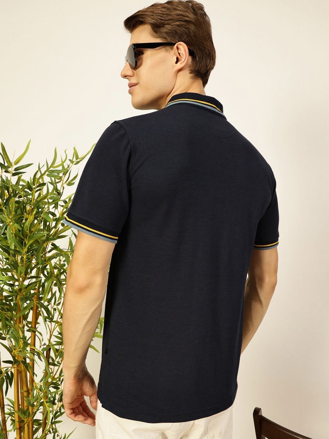 Thomas Scott Men Solid Polo Collar T-shirt