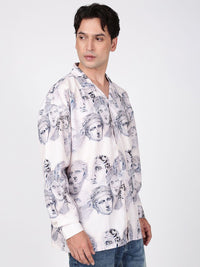 Bene Kleed Printed Oversize Casual Shirt