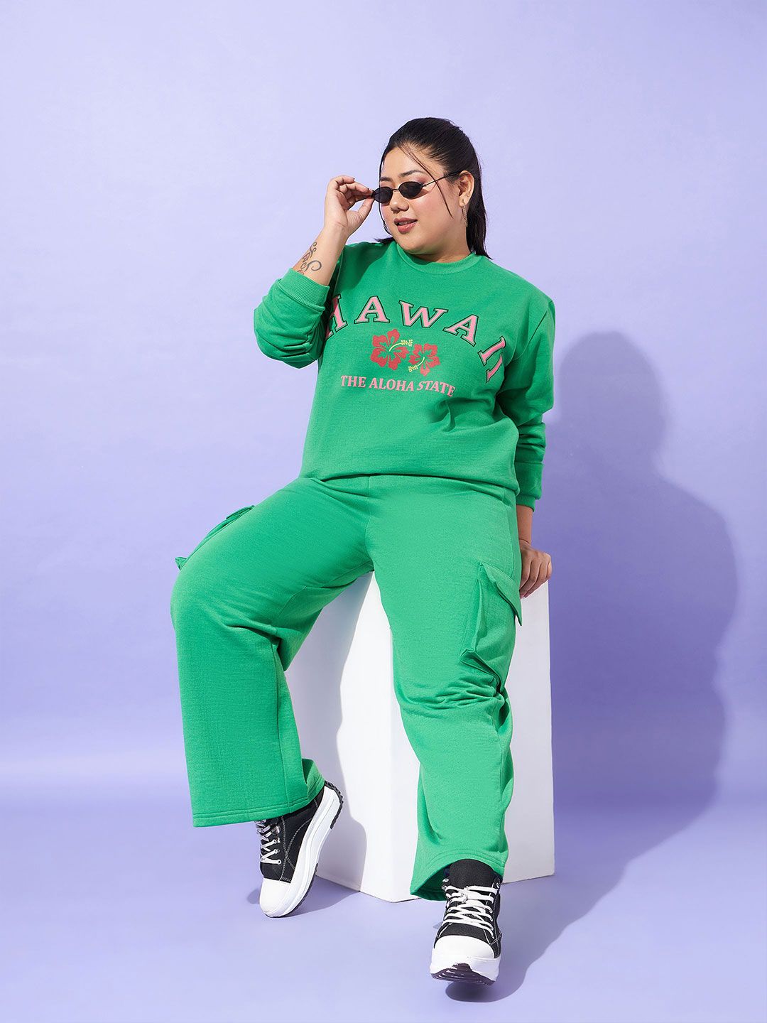 SASSAFRAS Curve Women Printed Sweatshirt