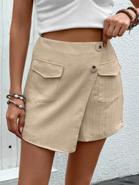 DressBerry Women Textured Wrap Mini Skort