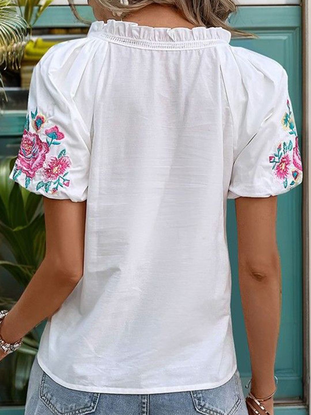 DressBerry Embellished Embroidered Top
