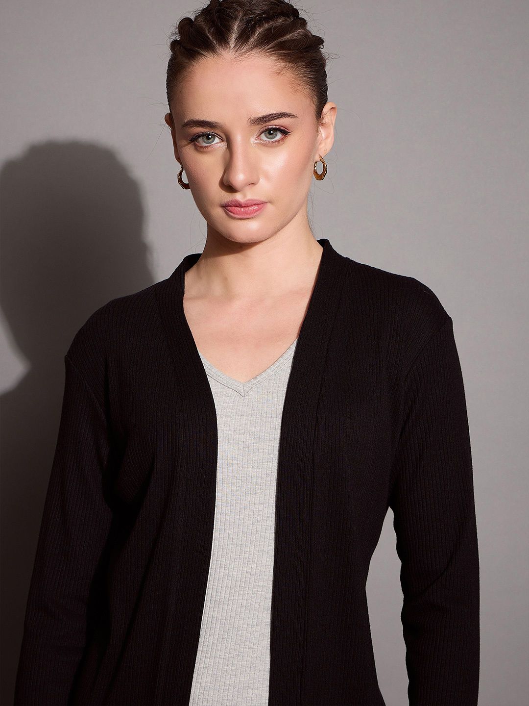 SASSAFRAS BASICS Longline Open Front Shrug
