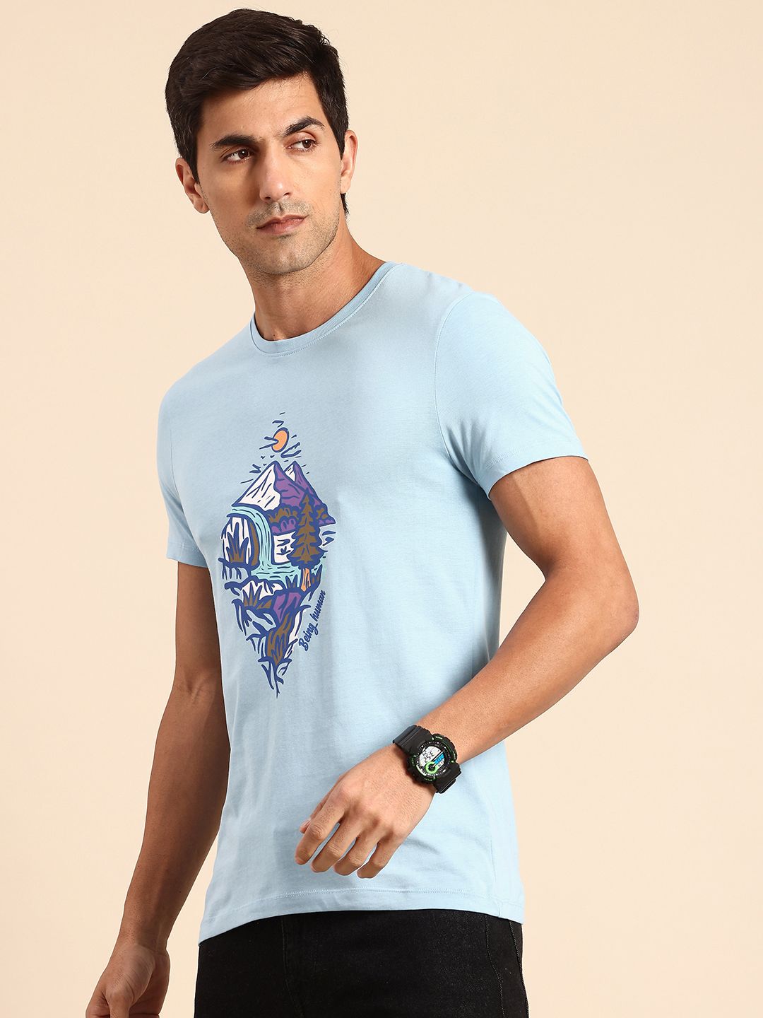 Being Human Graphic Printed Pure Cotton T-shirt