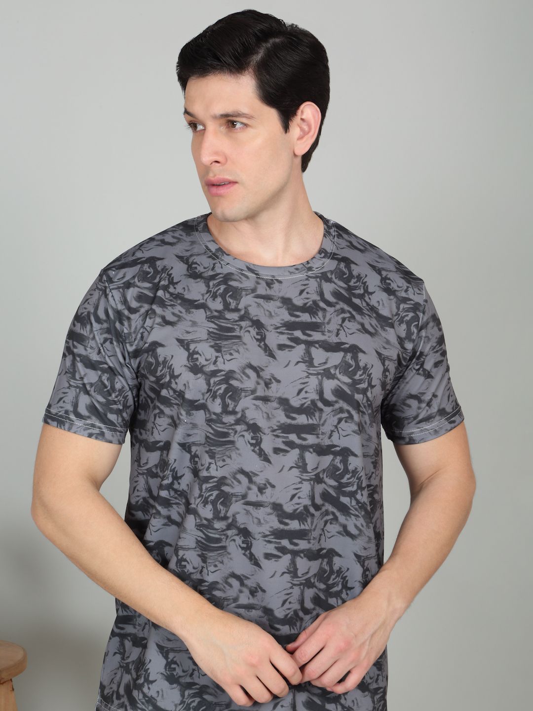 Sweet Dreams Men Abstract Printed Night suit