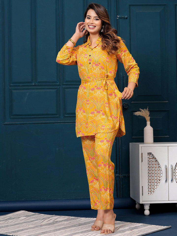 Indo Era Printed Tunic With Trousers Co-Ords
