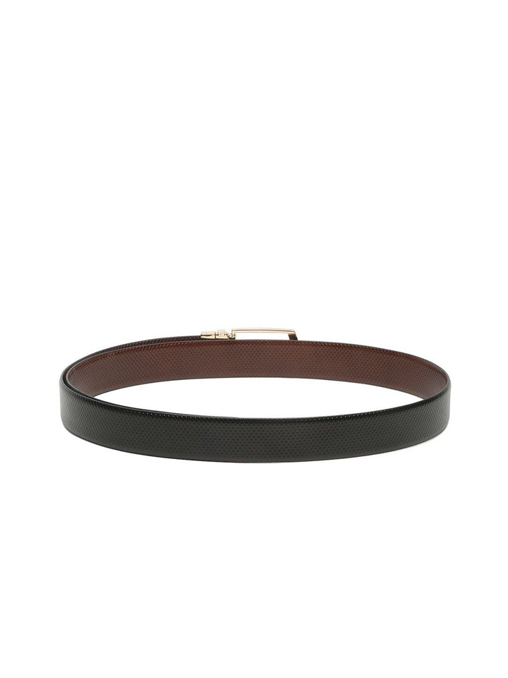 Teakwood Leathers Men Textured Leather Reversible Formal Belt
