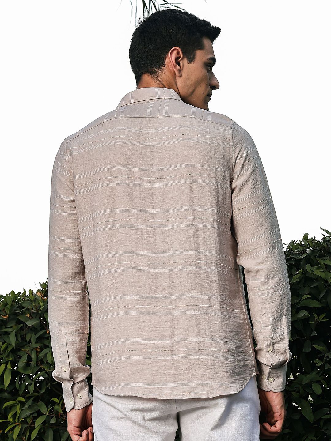 Thomas Scott Men Premium Slim Fit Striped Casual Shirt