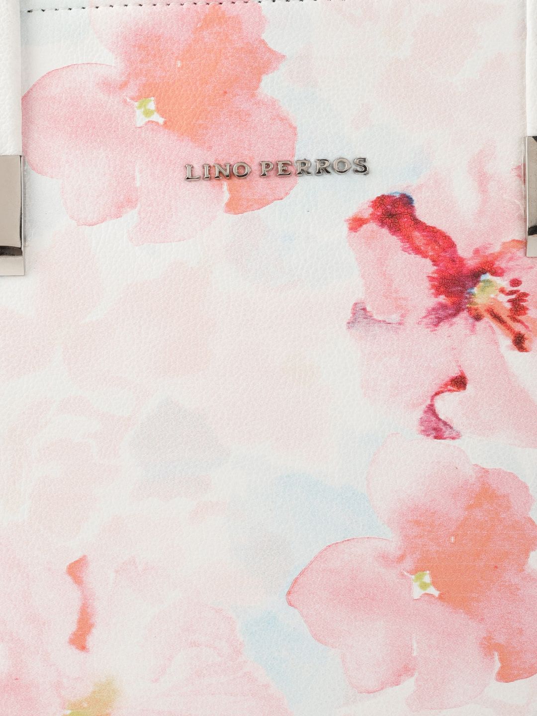 Lino Perros Pink & White Floral Print Structured Laptop Bag