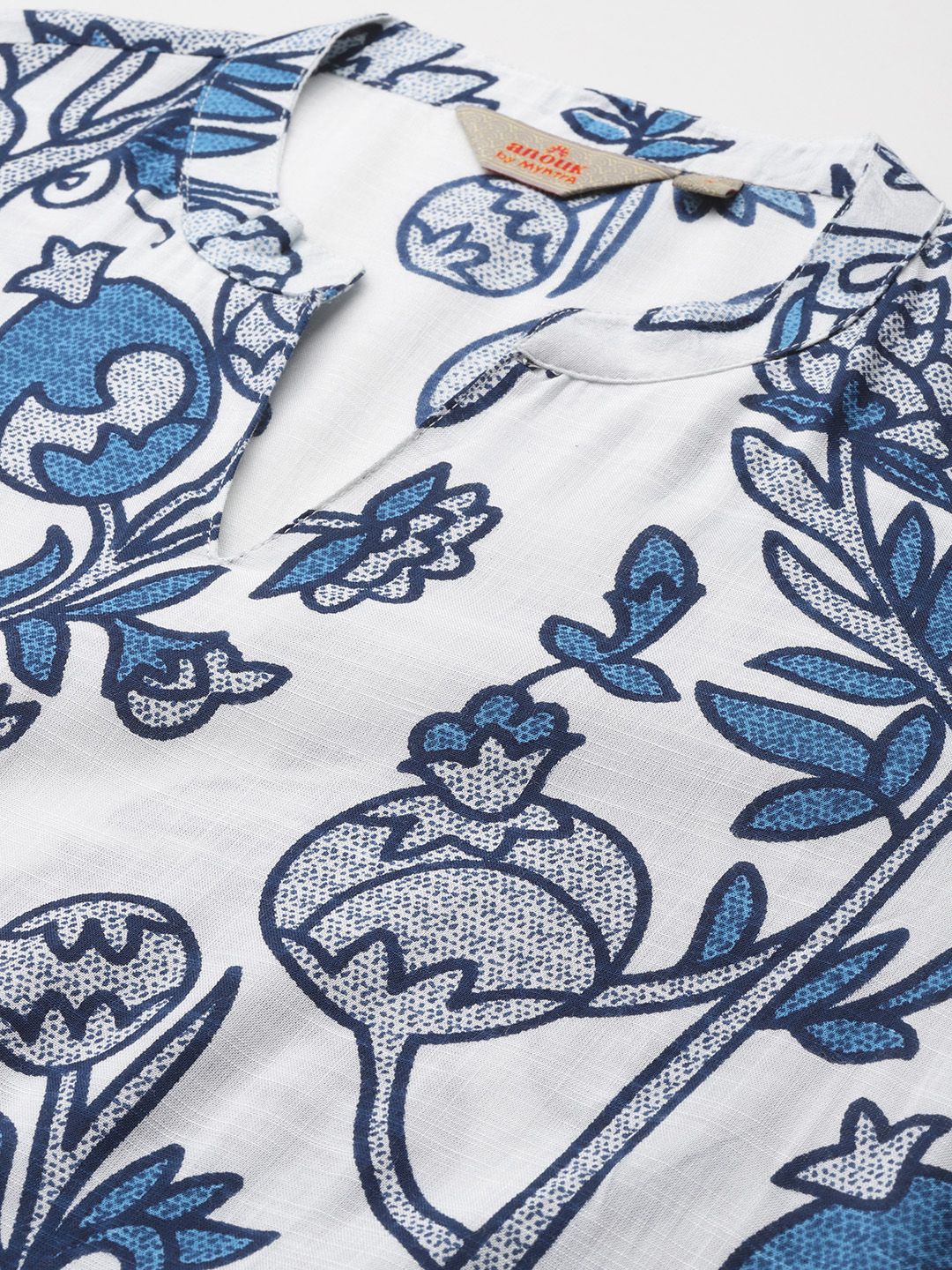 Anouk Floral Printed Kurta with Trousers & With Dupatta