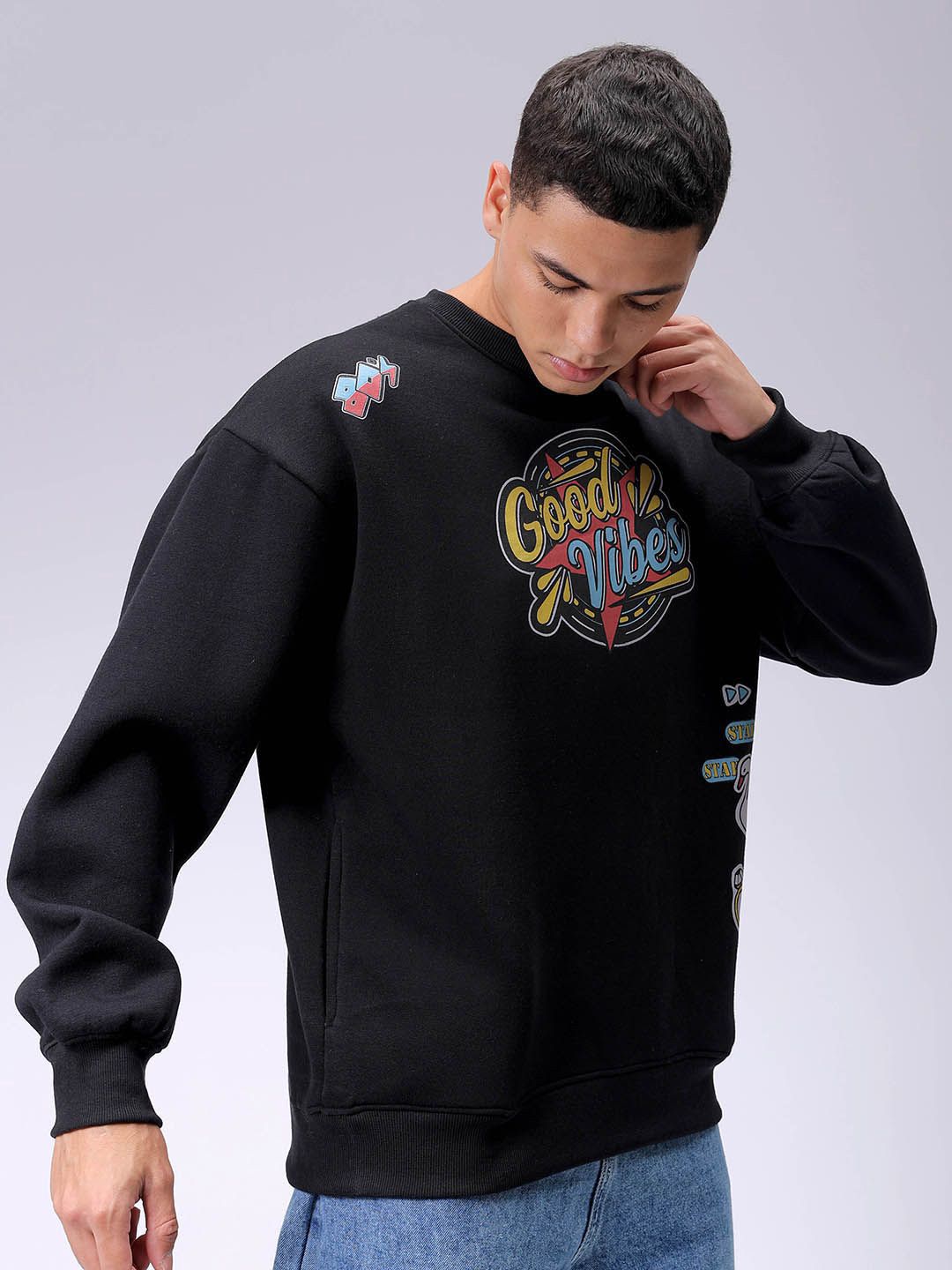 The Indian Garage Co Men Typography Printed Long Sleeves Sweatshirt