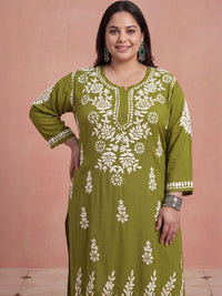 Rumah Wanita Chikankari Sulam Kurta Chikankari