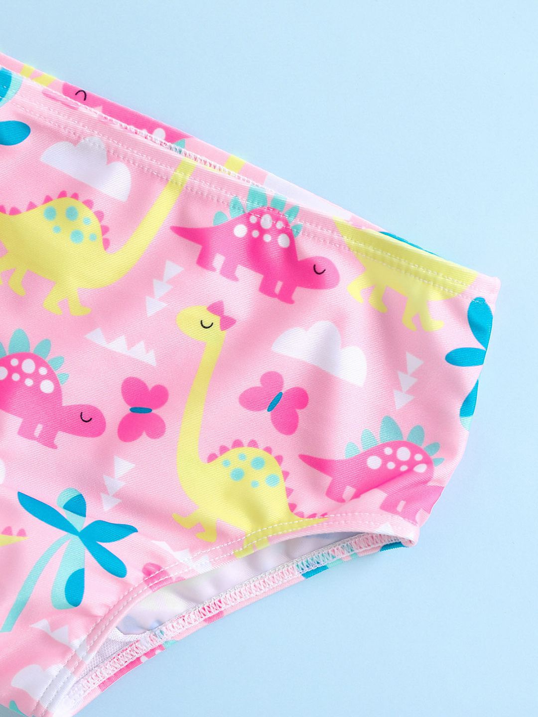 YK Girls Dinosaur Graphic Printed Swimwear