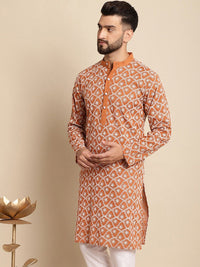 Motif Etnik Anouk Sulam Kolar Band Kapas Kurta Biasa
