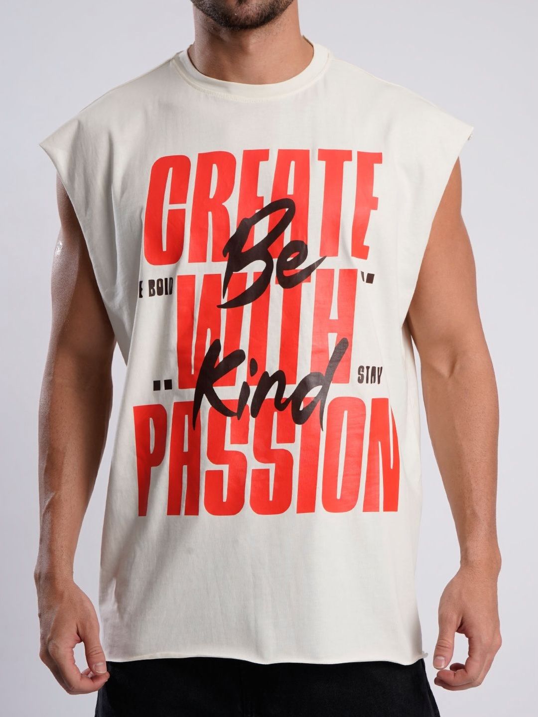 Bene Kleed Men Typography Printed Extended Sleeves T-shirt