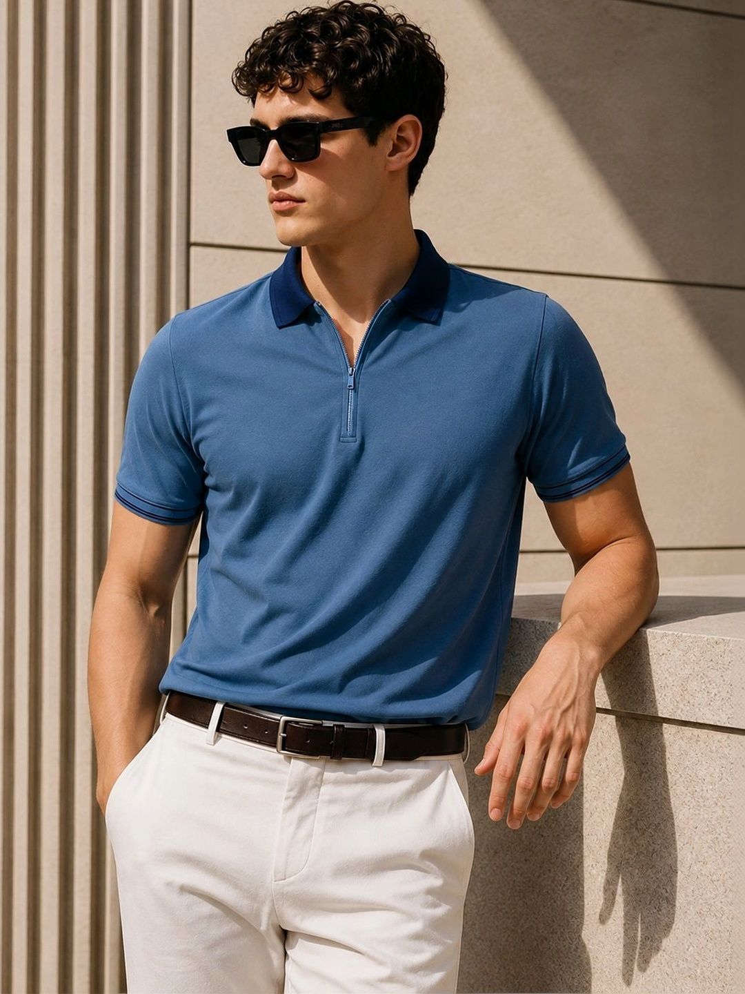 Baju-T Kolar Polo ADRO Lelaki
