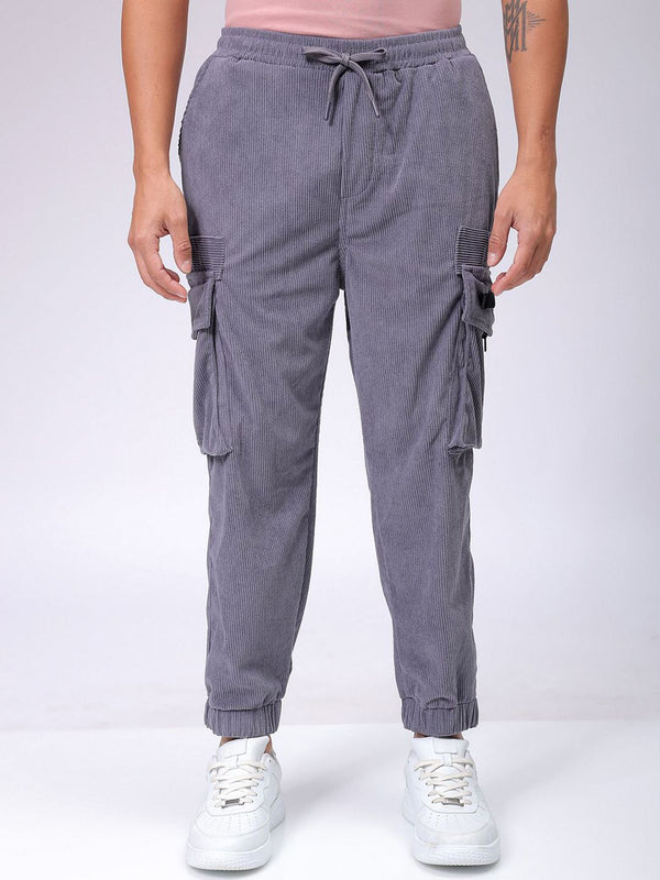 The Indian Garage Co Men Textured Loose Fit Joggers Trousers